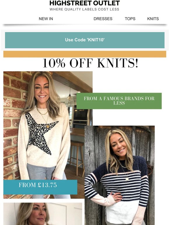 Extra 10% off Knits ✨