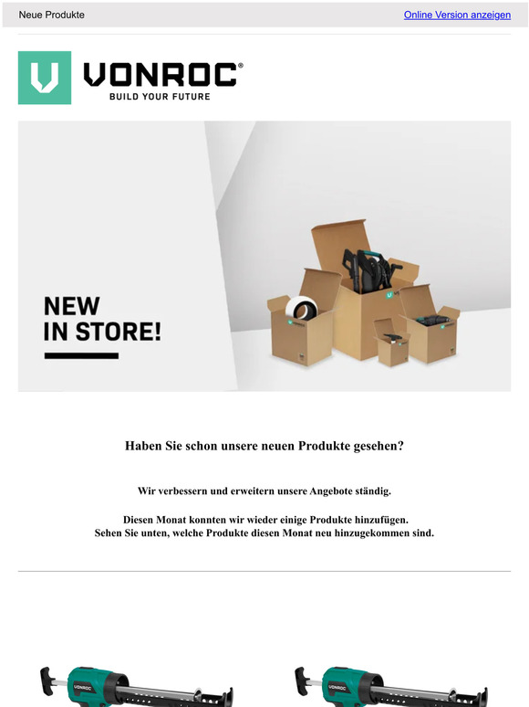 VONROC | Haben Sie schon unsere neuen Produkte gesehen?