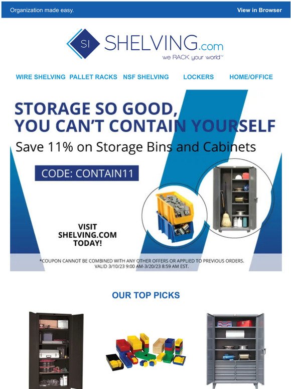 Get Organized With Storage Bins & Cabinets