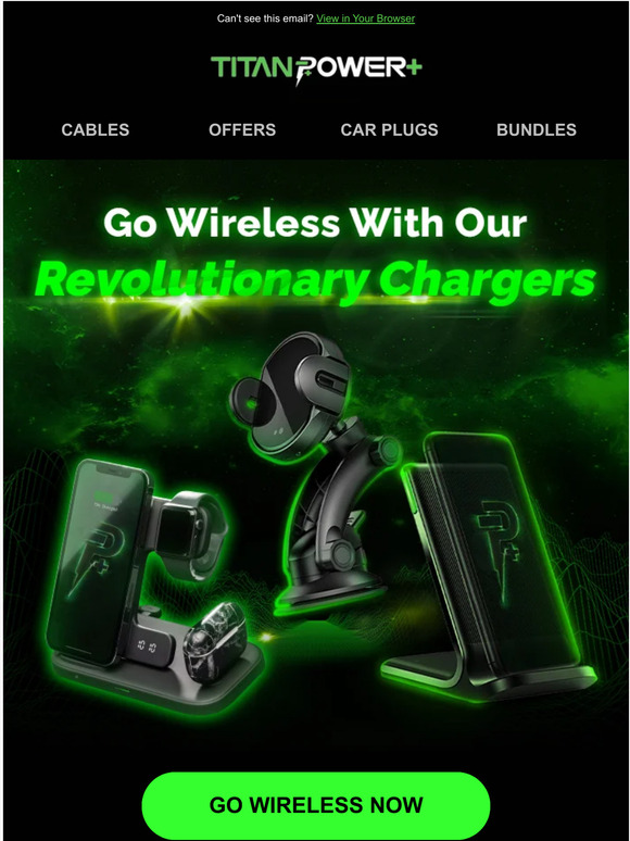 Titan Power Plus Ready to say goodbye to wires? Milled