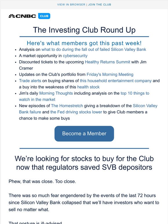 We’re looking for stocks to buy for the Club now that regulators saved SVB depositors
