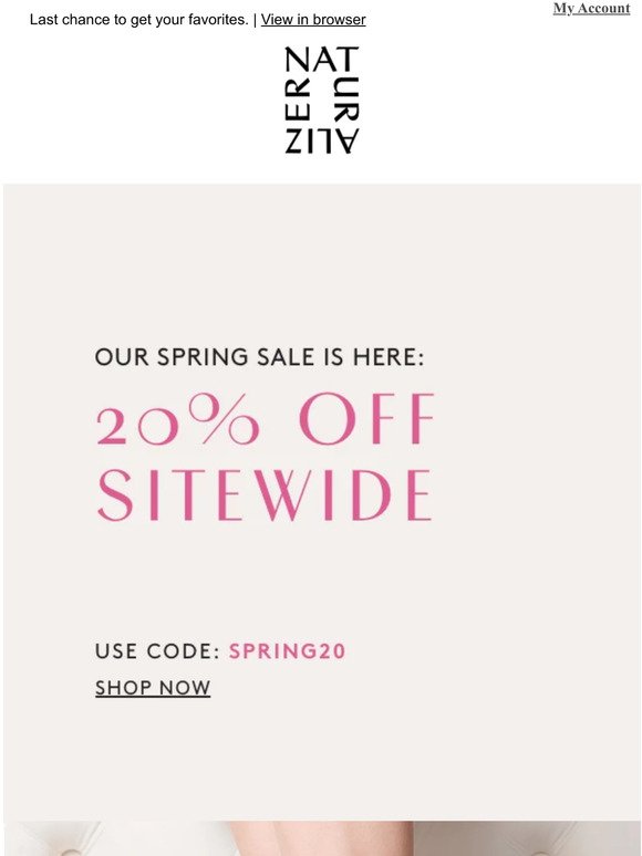 FINAL hours! 20% off sitewide