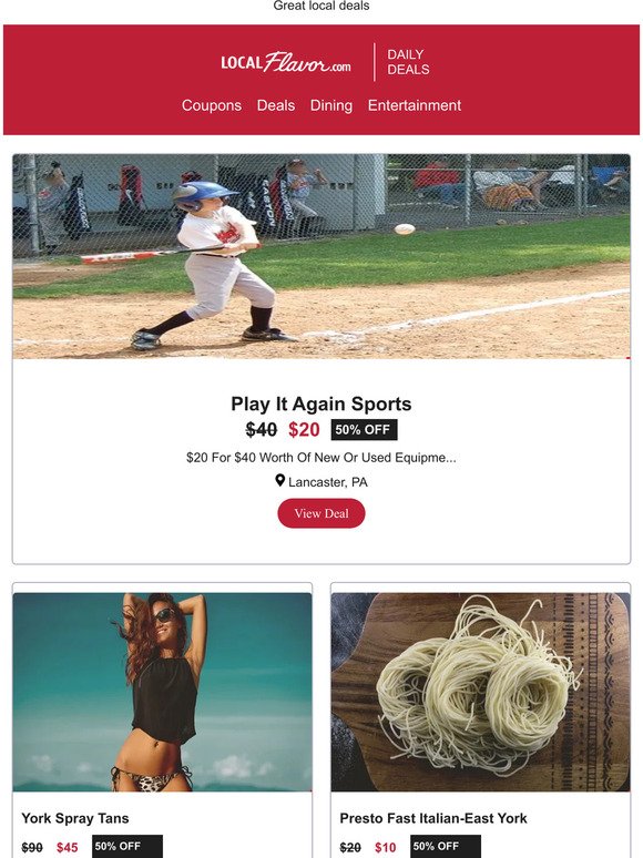 50% Off at Play It Again Sports? Yes, Please!