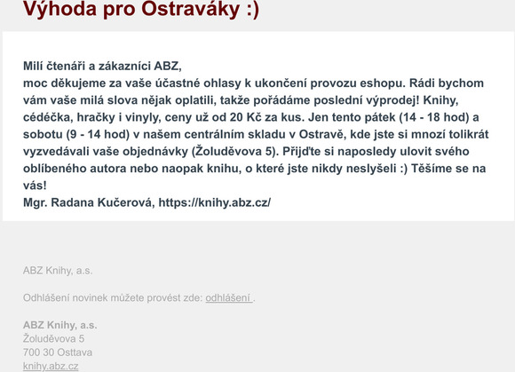 Kniha za dvacku!