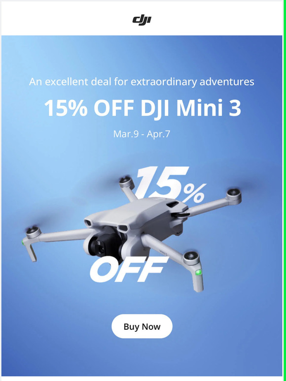 15% OFF DJI Mini 3