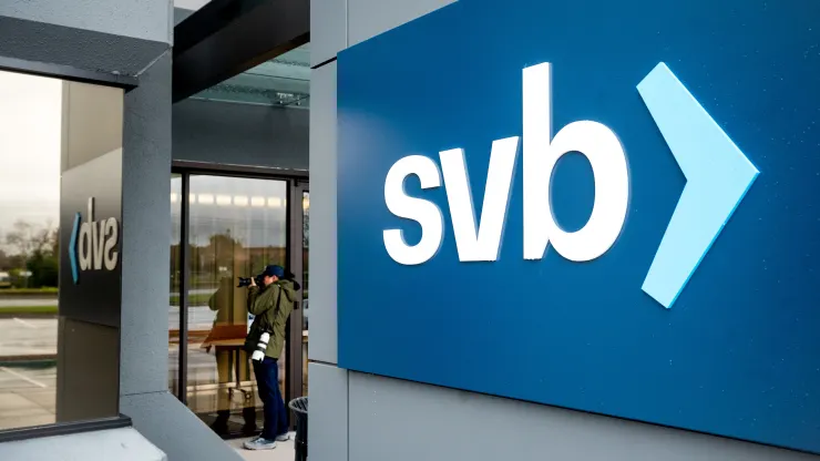 Signage for high-tech commercial bank Silicon Valley Bank, on Sand Hill Road in the Silicon Valley town of Menlo Park, California, August 25, 2016.