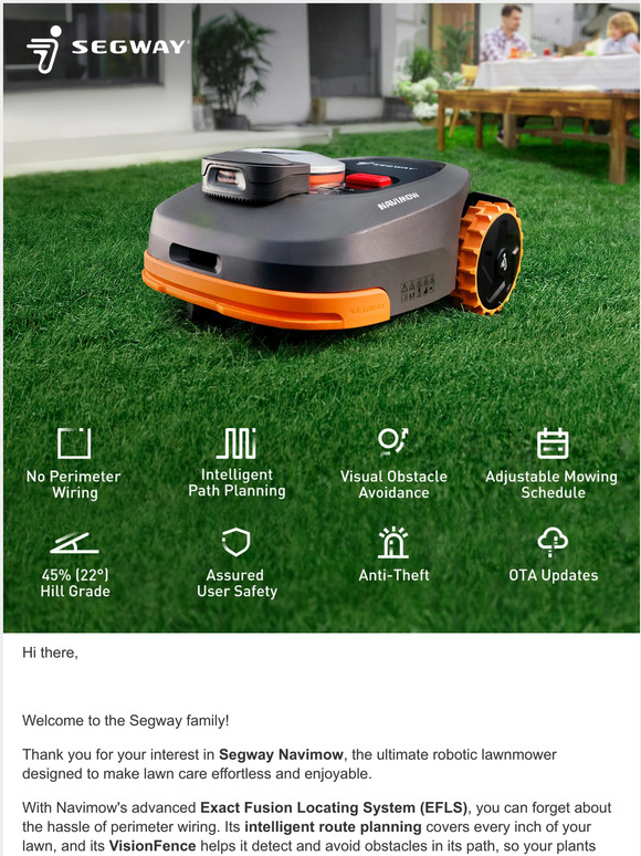 Segway: New Product Launch! Robotic Lawn Mower With Visionfence 