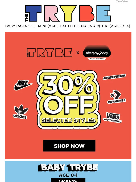 30% Off Selected Styles Is On Now