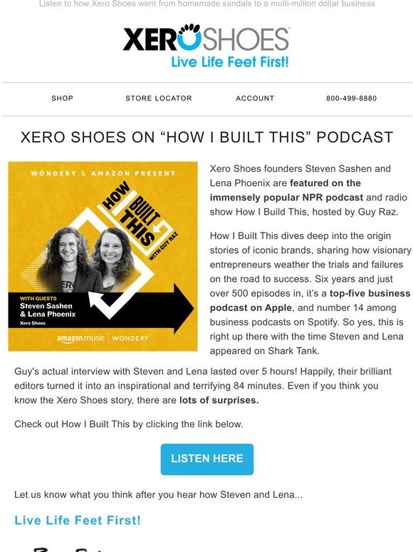 Xero Shoes on "How I Built This" Podcast