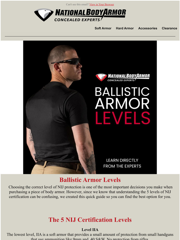 National Body Armor Find The Perfect Fit 🛡 Milled