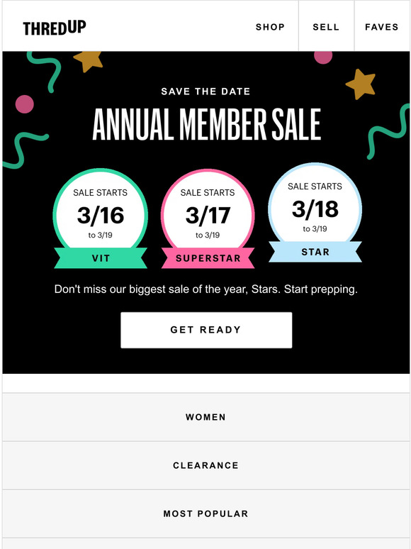 thredUP ⭐ The Annual Member Sale is BACK *gasp* Milled