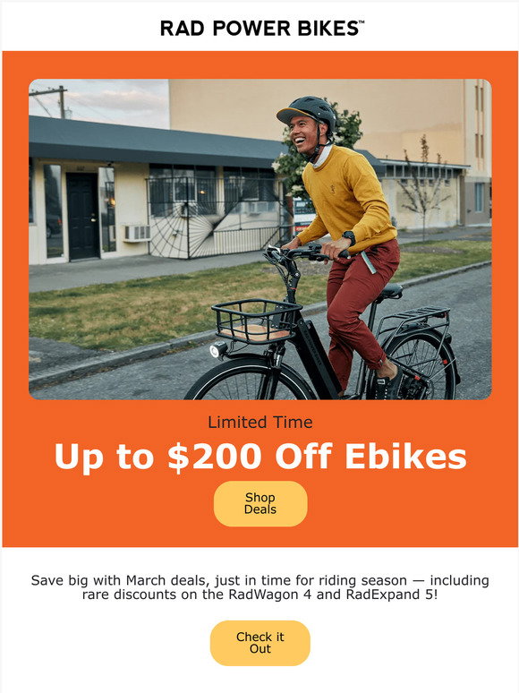 Rad Discount Code Rad Power Bikes: Limited Time: Up to $200 Off Ebikes! | Milled