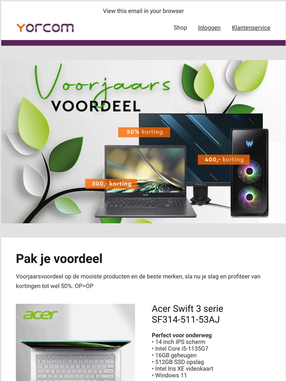 ☀ Voorjaarsvoordeel op e-Readers, laptops, monitoren en meer...