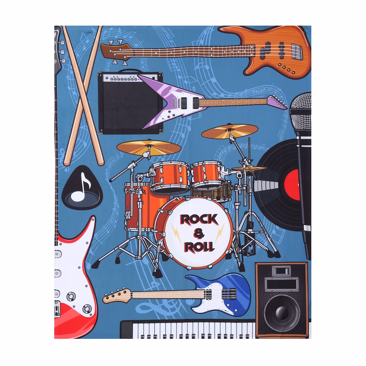 Rock & Roll Fleece Throw <br>  