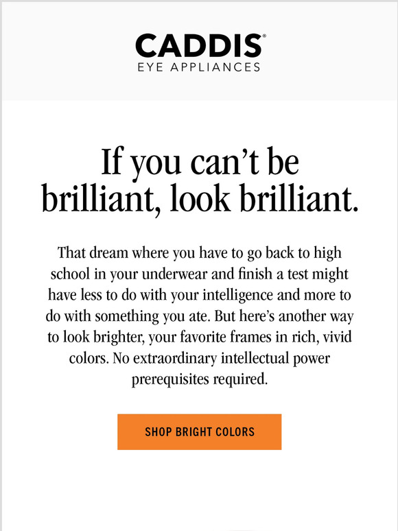 CADDIS Readers Go bold Milled