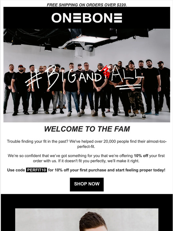 Welcome to the fam, ! Here's 10% off.