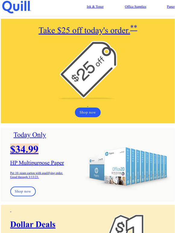 $34.99 Paper (TODAY ONLY) + Take $25 off - This deal is for you