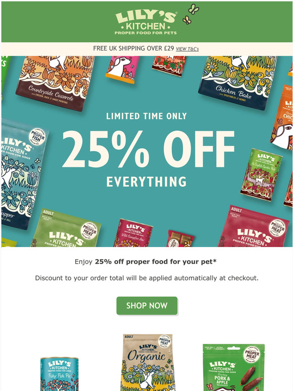 Enjoy 25% off EVERYTHING 🐶