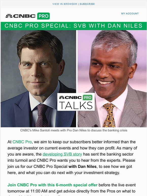 Join CNBC Pro Today for our SVB Special with Dan Niles!