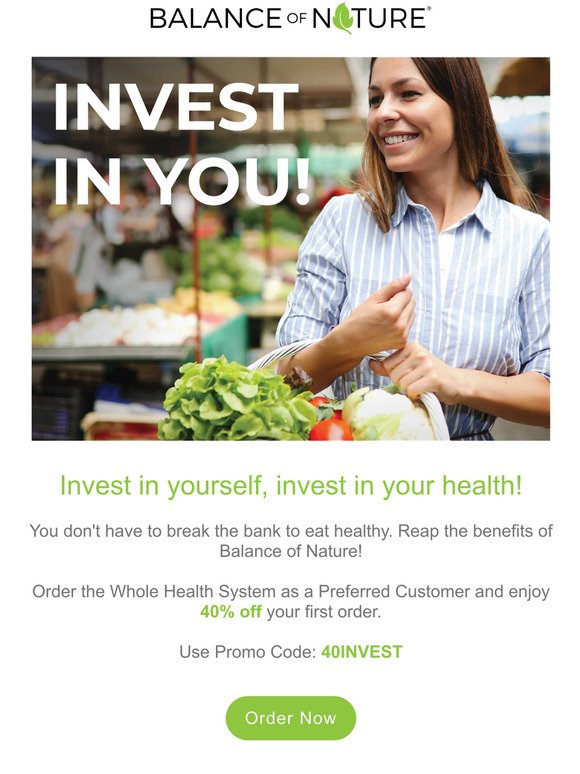 Healthy Living Made Affordable: Get 40% off Your First Order