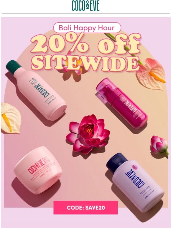 Bali Happy Hour: 20% off sitewide