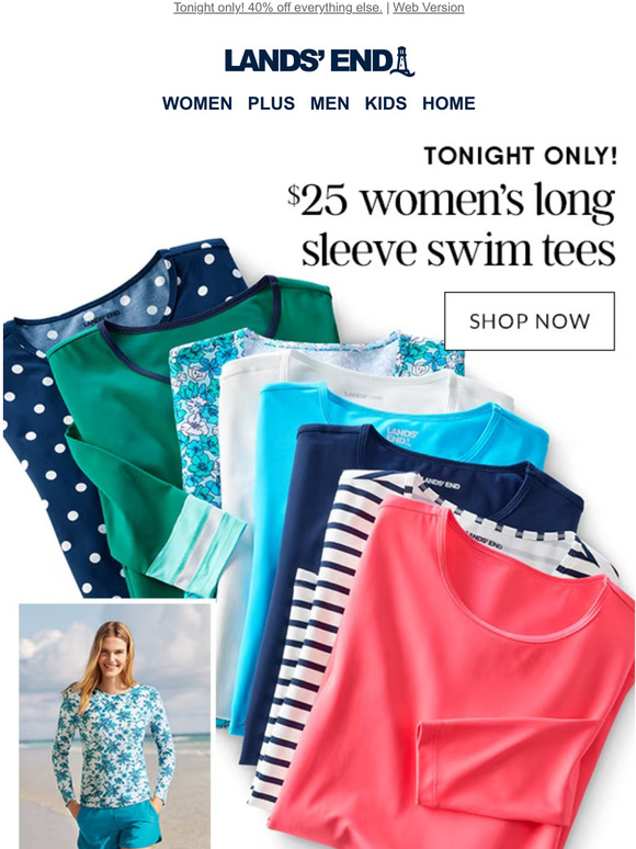 Land's End Swimming in savings! 25 Swim Tees Milled
