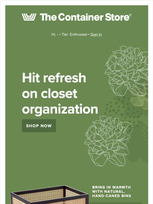 The Container Store The Season Of Refreshing Milled