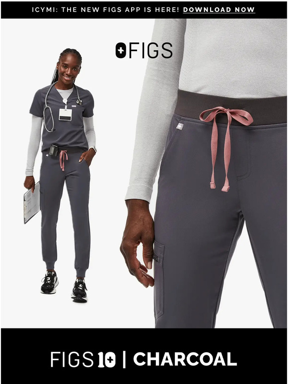 FIGS FIGS10 Charcoal Milled