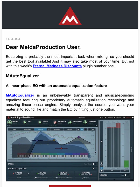 Equalize effortlessly:  Save time with MAutoEqualizer (50% off)