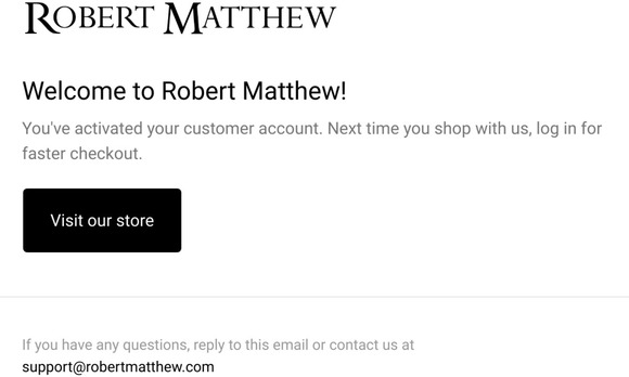 Customer account confirmation