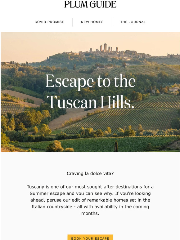 Escape to the Tuscan Hills.