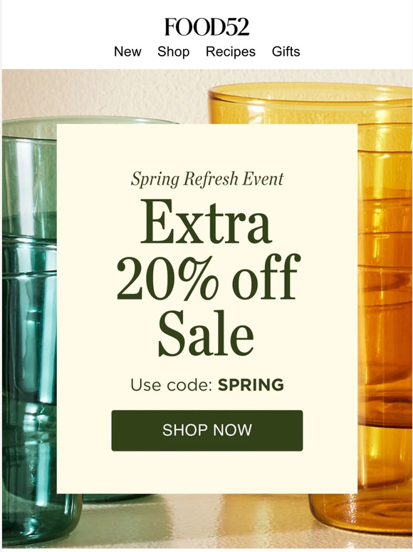 Just added! Extra 20% off new on-sale finds.
