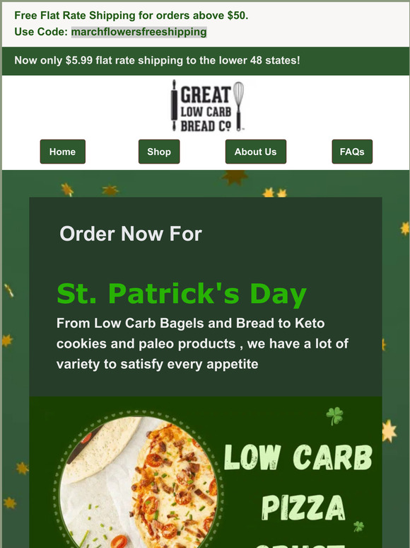 St. Patrick's Day Sale is Live!! Get Exclusive Discounts🔥 , Free Flat Rate Shipping and much more.