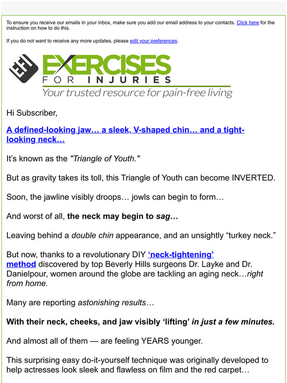 Exercises For Injuries: Breakthrough ‘neck-tightening’ DIY works in ...