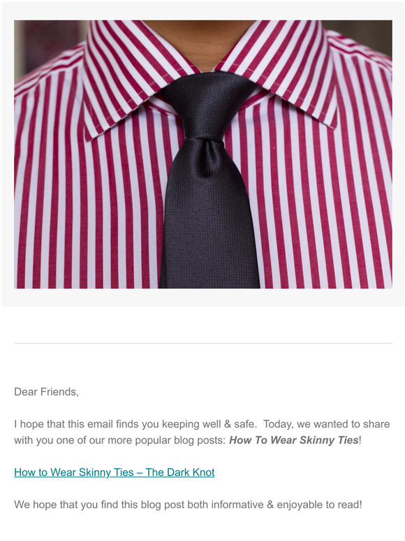 Popular Blog Post: How To Wear Skinny Ties!