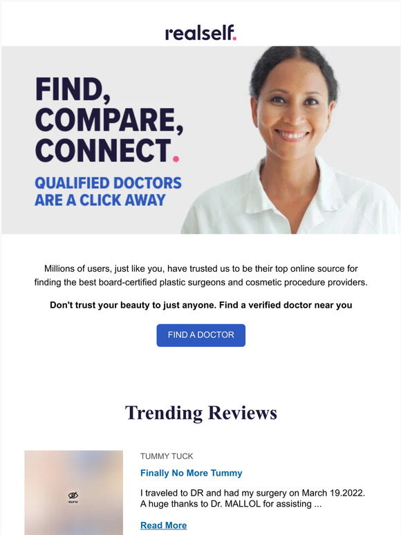 RealSelf The first step to finding your perfect doctor is… Milled