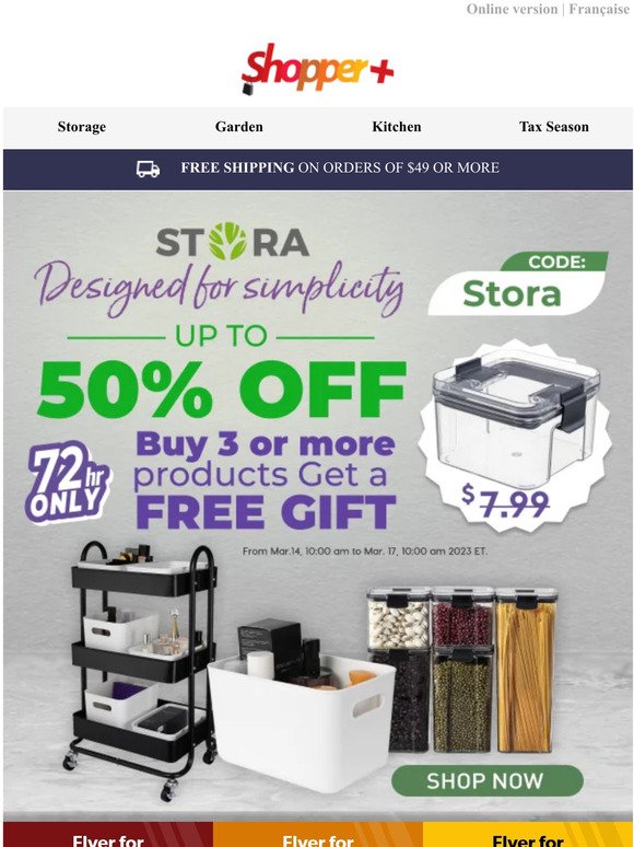 72H Only 🌟 Stora Up to 50% off