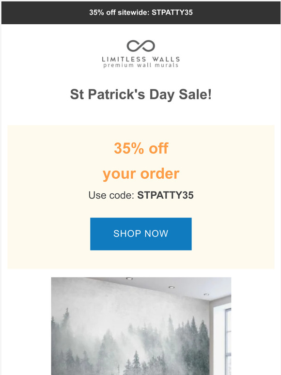 REMINDER: ☘️ St Patrick's Day Sale, 35% off sitewide!