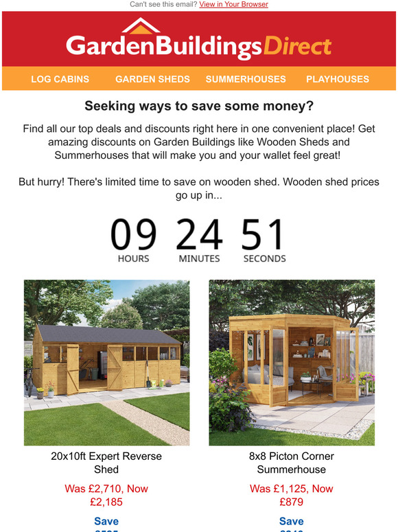 Garden Buildings Direct Shop our Top Deals Milled