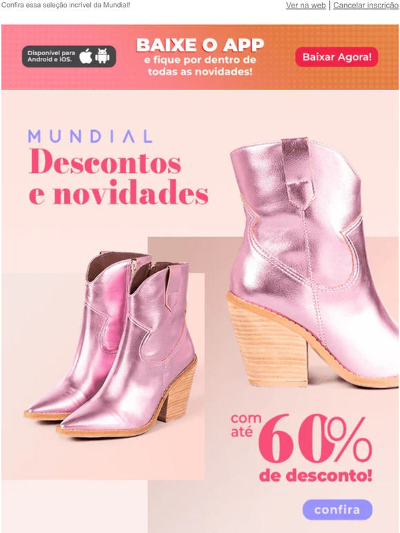 ✨ Contém tendências e até 60% de desconto