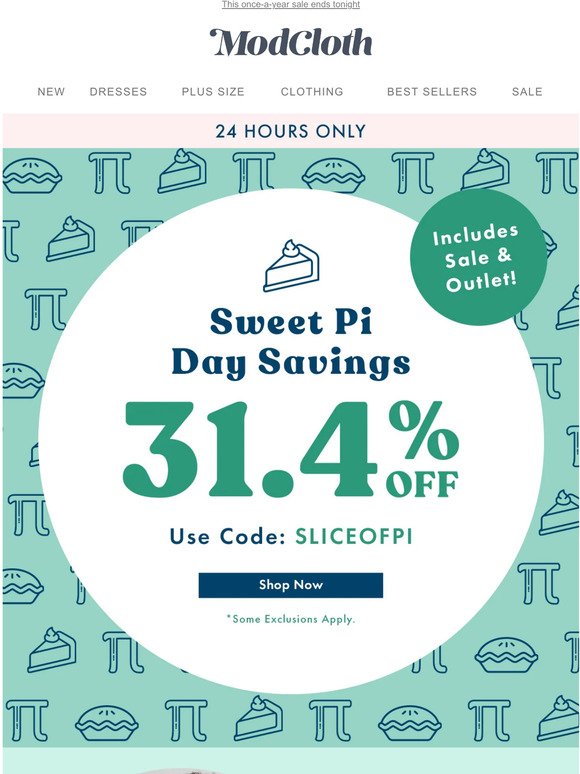Pi Day > Friday: Enjoy 31.4% Off! 🥧