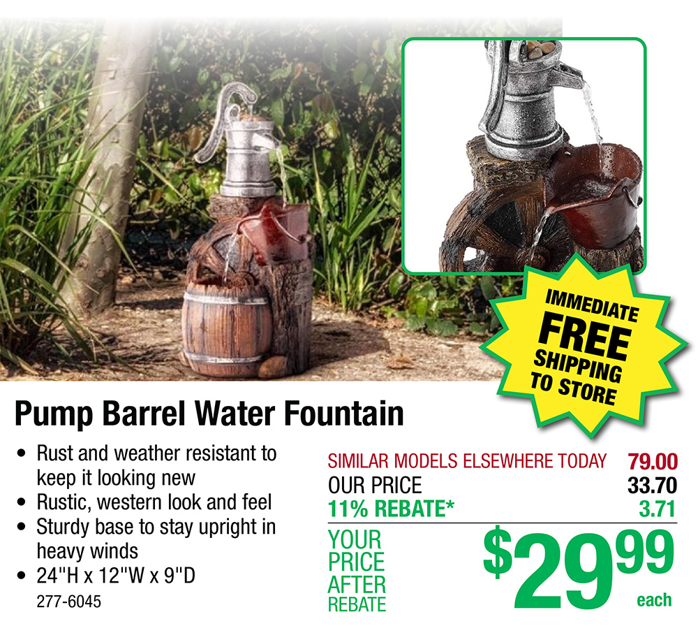 Menards Pump Barrel Fountain Under 30! Milled