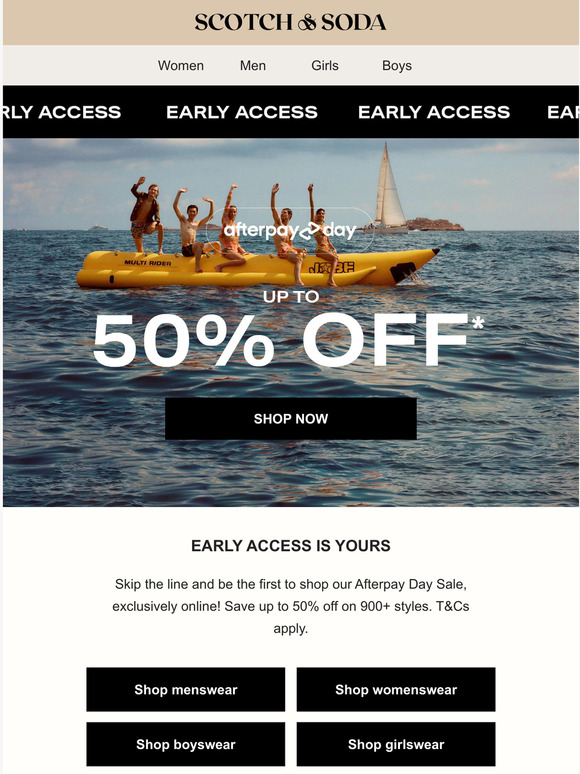 EARLY ACCESS! Save up to 50% off