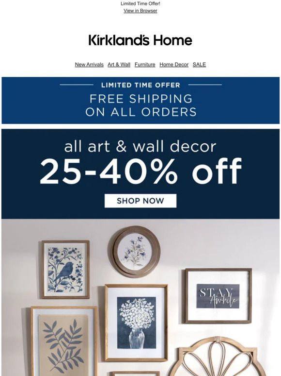 ALL Art & Wall Decor on SALE + Free Shipping!