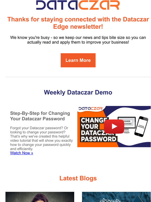 Step-By-Step for Changing Your Dataczar Password
