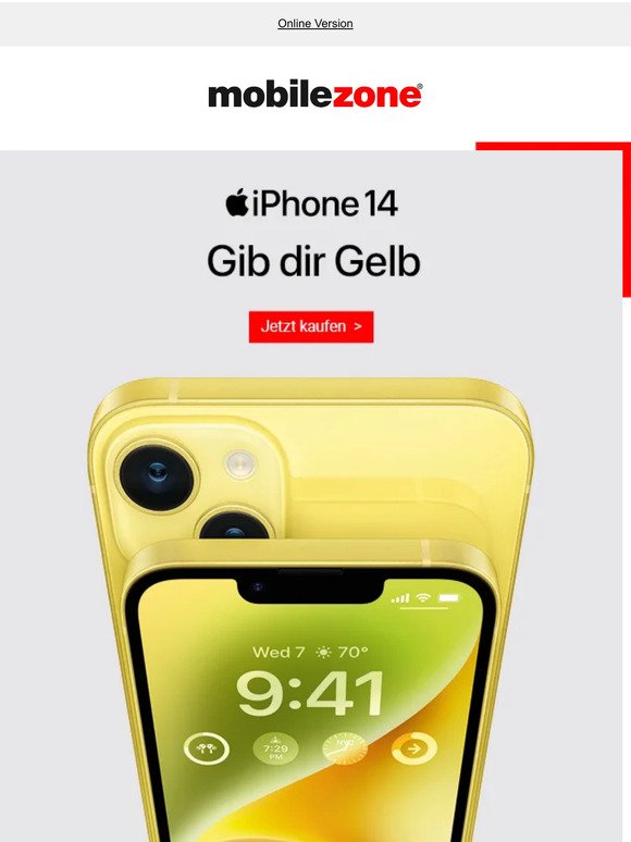 🍏 Die neue iPhone 14 Familie in Gelb - jetzt kaufen