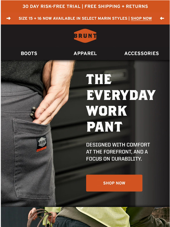 BRUNT Workwear (US) The Everyday Work Pant Milled