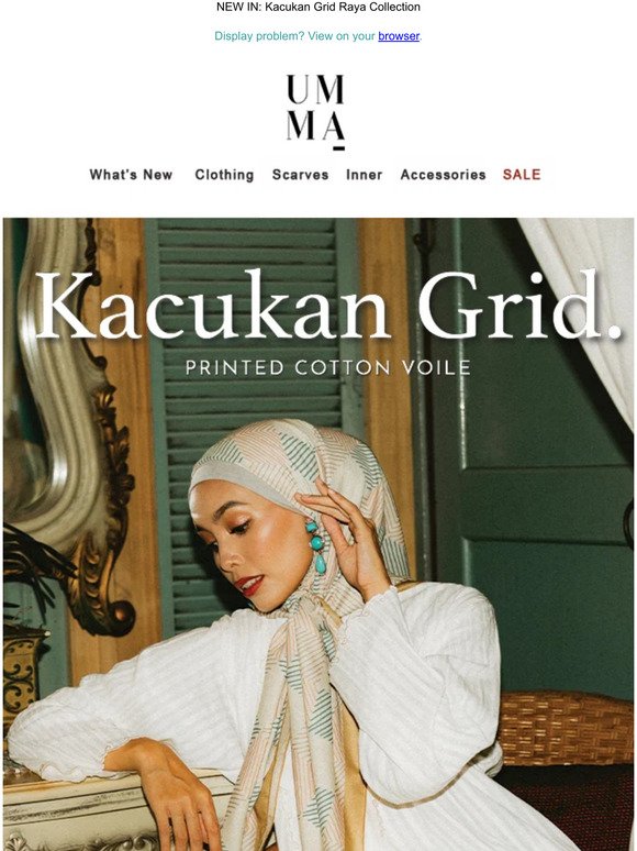New In ✨ : Kacukan Grid Printed Cotton Voile