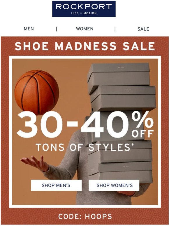 Game on! 30%-40% off tons of styles.