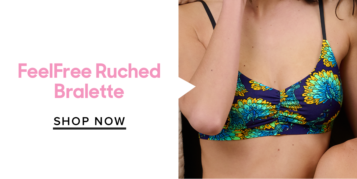 Headline: FeelFree Ruched Bralette CTA: Shop Now